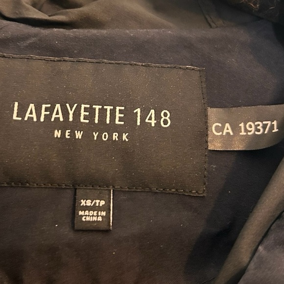 Lafayette 148 Women's Navy Blue Silk Anorak Jacket- Size XS - Picture 7 of 10